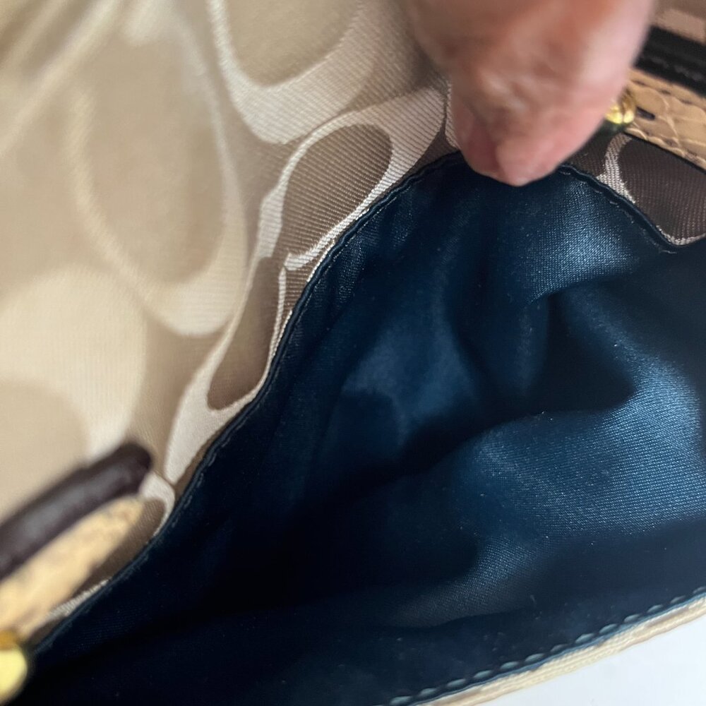 Authentic Coach Colette Signature Python Swingpac… - image 5